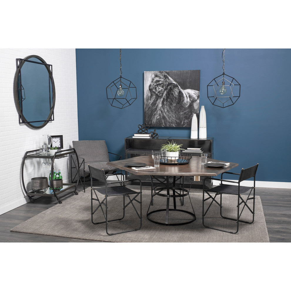 Pender Black Metal w/Glass Doors Display Cabinet