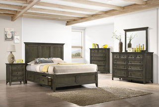 San Mateo 3-Drawer Wooden Nightstand, Gray