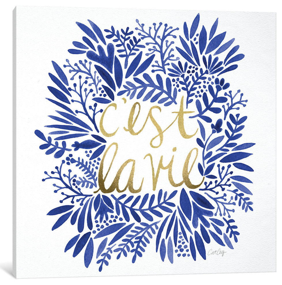 "C'est La Vie" Print by Cat Coquillette, 37"x37"x1.5"