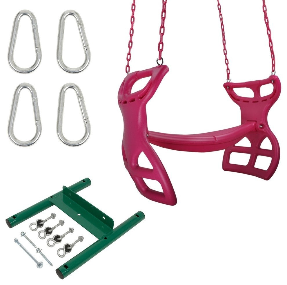 Swing Set Stuff Inc. Glider with Coated Chain Kit Pink