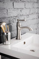 Boston 20" Sink Console, Brushed Nickel, White Gloss Top