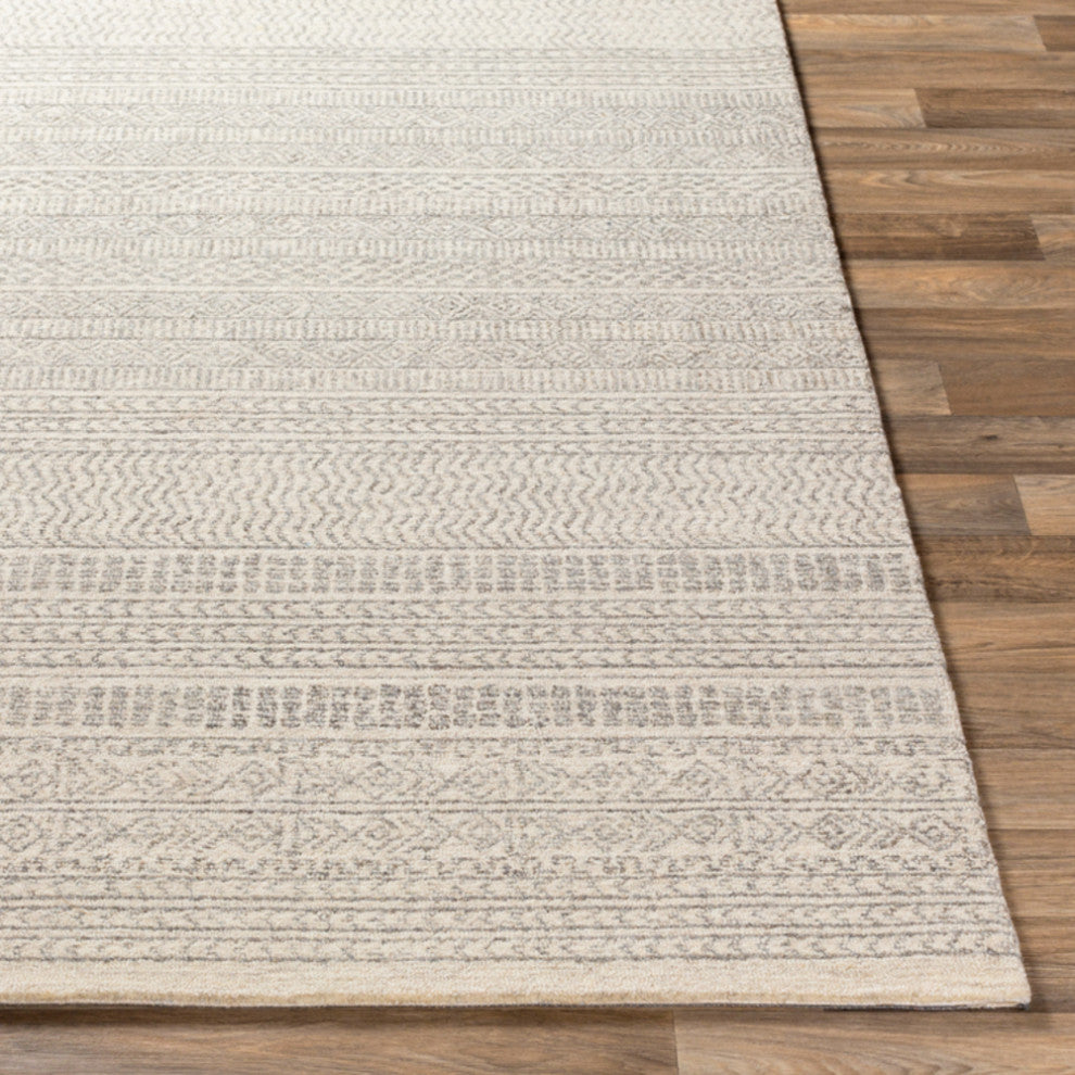 Maroc MAR-2303 Rug, Medium Gray/Cream, 2'6"x8'