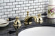 Kingston Brass Widespread Bathroom Faucet With Brass Pop-Up, Polished Brass