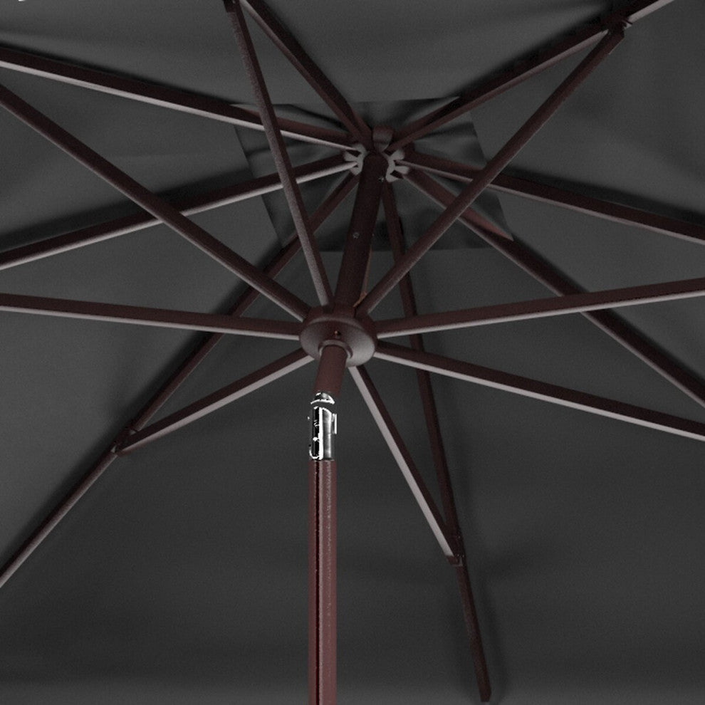 Safavieh Zimmerman 7.5' Square Market Umbrella, Grey / White