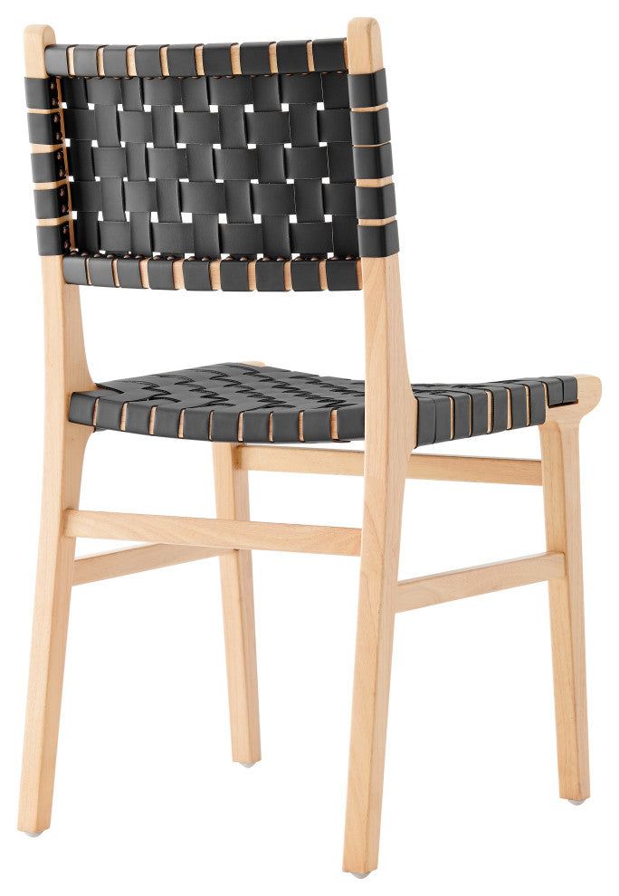 Marco PU Dining Side Chair in Black (Set of 2)