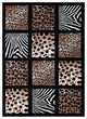 Angie Collection Rectangle 8' x 11' Animals Design Raised Squares Area Rug