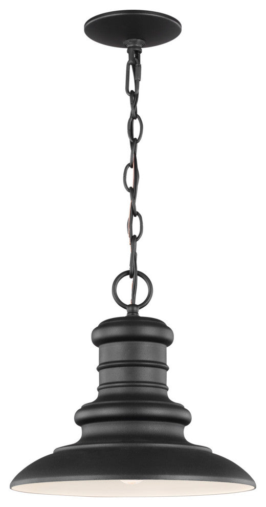 Generation Lighting OL8904 Redding Station 12"W Pendant - Textured Black