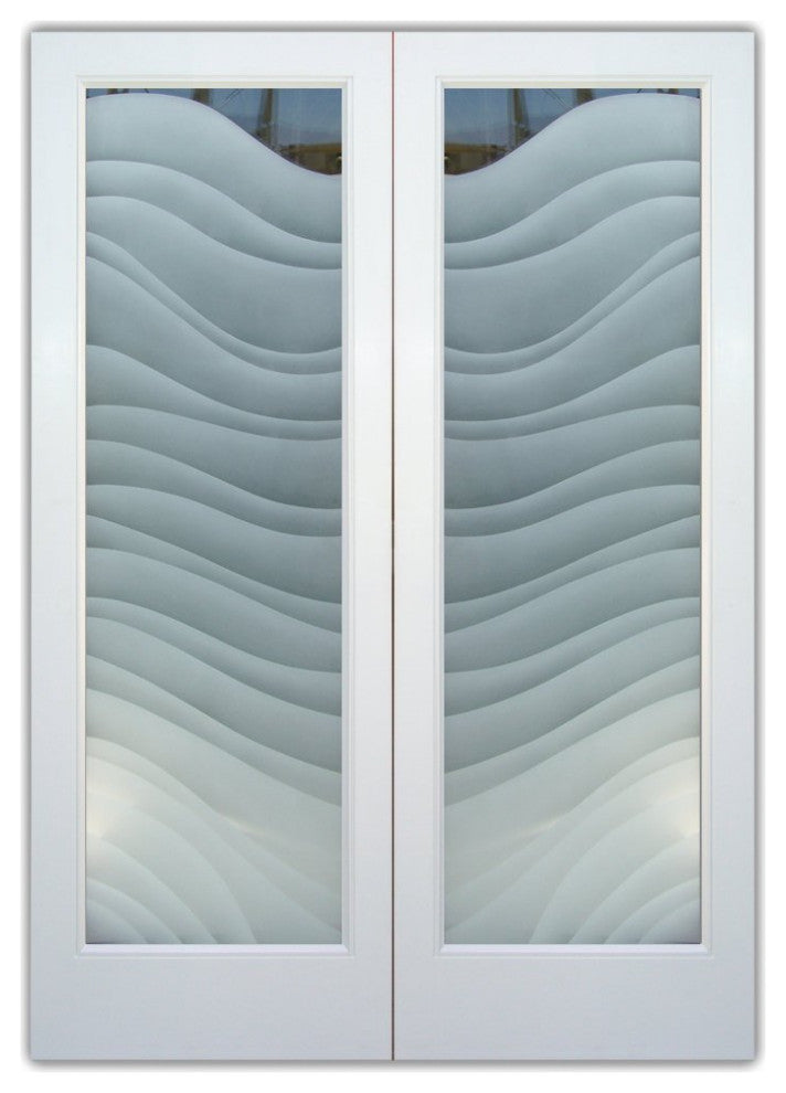 Interior Prehung Door or Interior Slab Door - Dreamy Waves - Primed - 24" x...