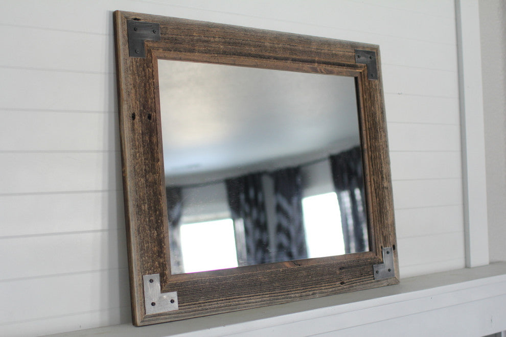 Rustic Bathroom Mirror, Modern Farmhouse Mirror, Ranch Hand Mirror, 30"x40"
