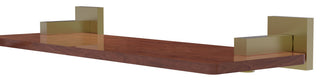 Montero 16" Solid Wood Shelf, Satin Brass