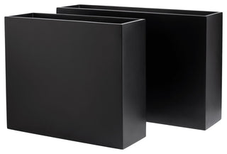 Calistoga Tall Rectangle Planter Box, Black, 36"x12"x30"
