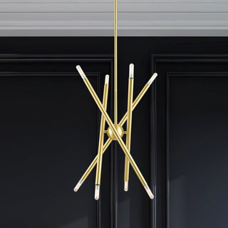 Livex Lighting Soho 8 Light Satin Brass Chandelier