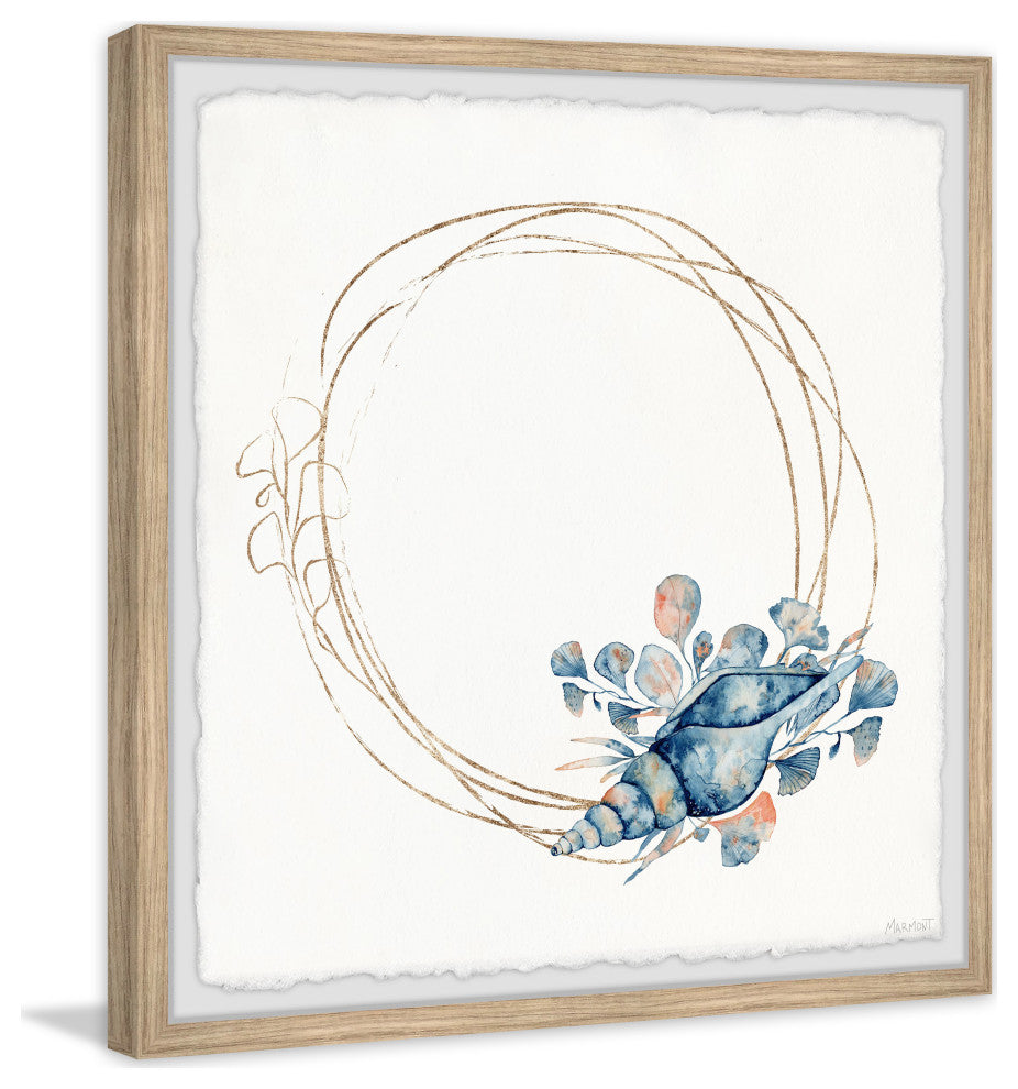 "I Found a Seashell" Framed Painting Print, 12x12