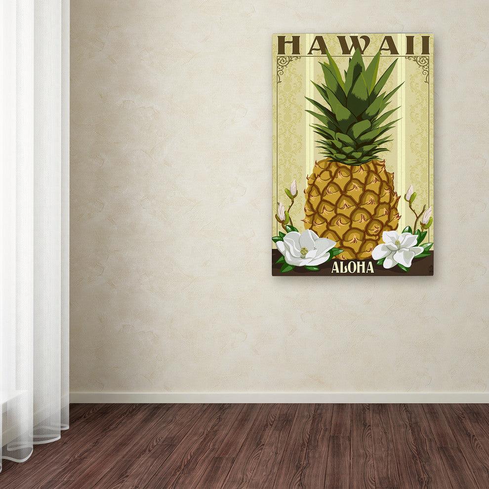 Lantern Press 'Pineapple' Canvas Art, 16" x 24"