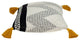 Beige and Black Knit Throw Pillow