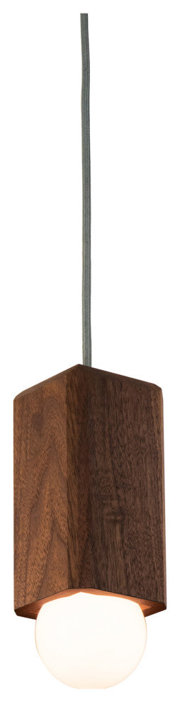 Cano 1-Light Pendant, Walnut, Incandescent