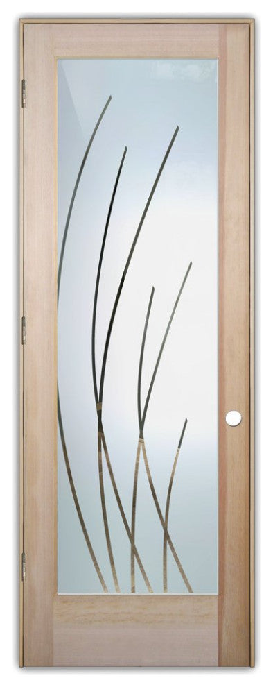 Interior Prehung Door or Interior Slab Door - Sleek Arcs - Douglas Fir...