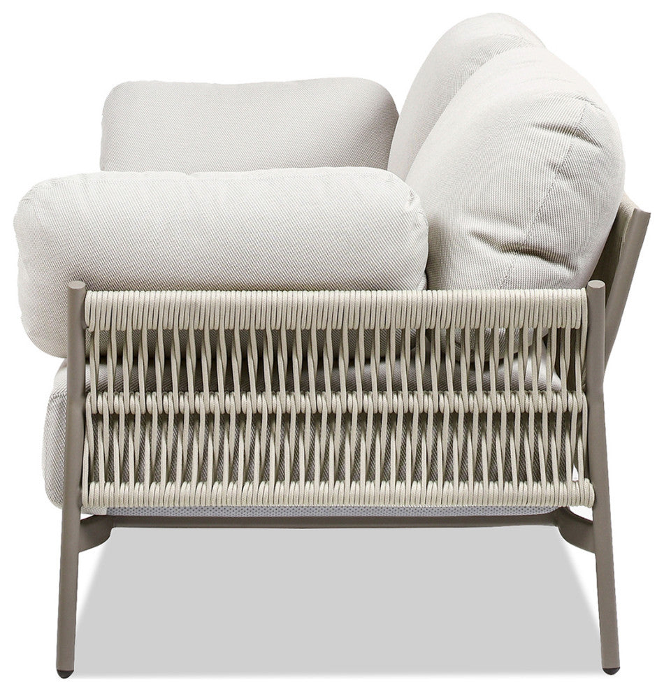 Jasper 73" Weaving Outdoor Patio Sofa, Wheat Beige