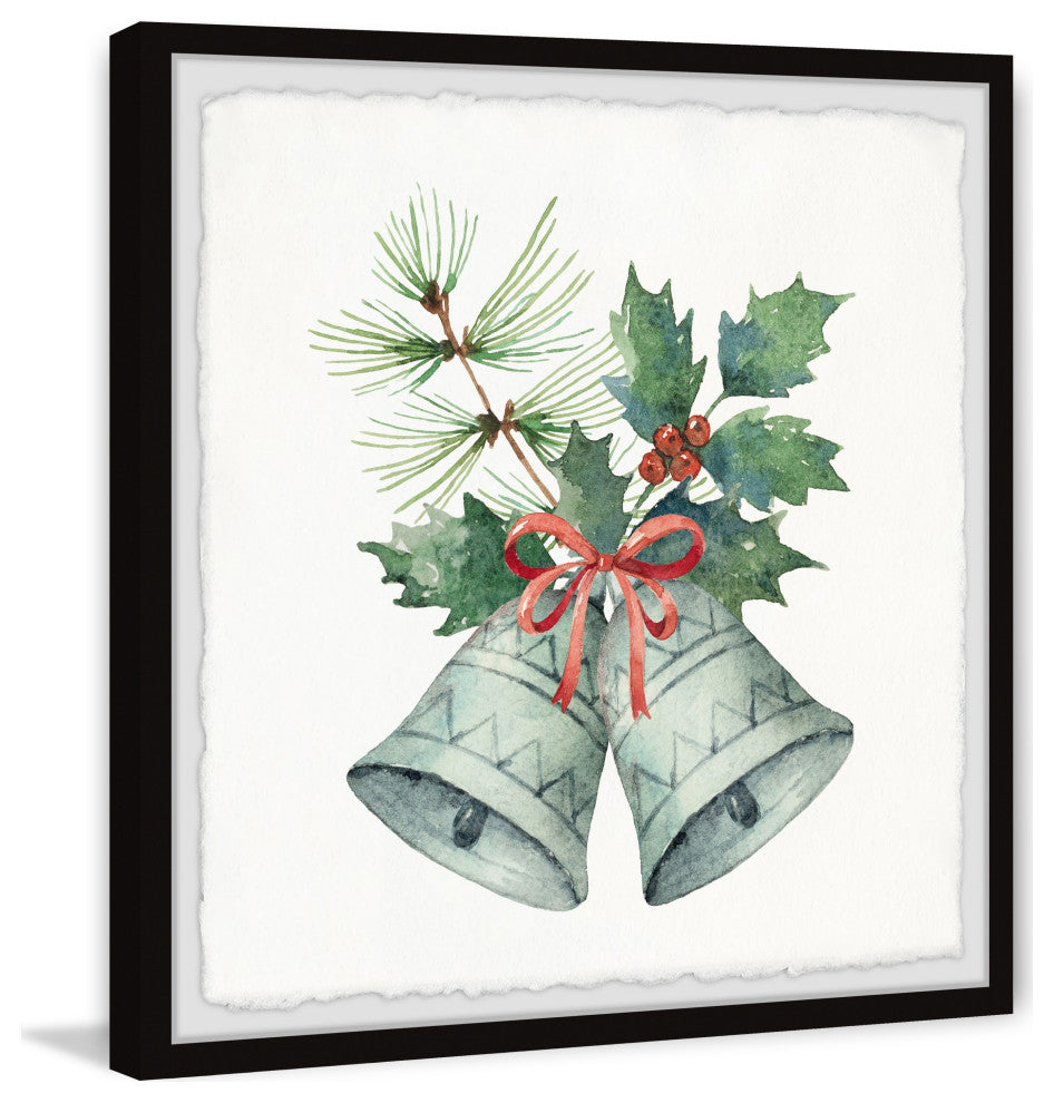 "Green Bells Ring" Framed Painting Print, 24x24