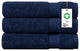 Organic Cotton 650 GSM Plush Feather Touch Quick Dry Bath Sheet, Insignia Blue, Pack of 3