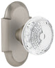Cottage Plate Single Dummy Crystal Meadows Knob, Satin Nickel, COTCME