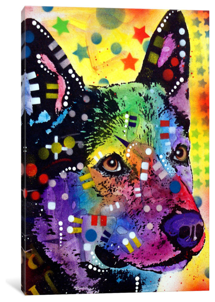 "Aus Cattle Dog Gallery" by Dean Russo, 26x18x1.5"