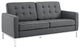 Loft Fabric Loveseat, Gray