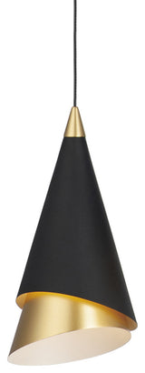 ET2 E21441 Mermaid 5"W LED Mini Pendant - Black / Metallic Gold