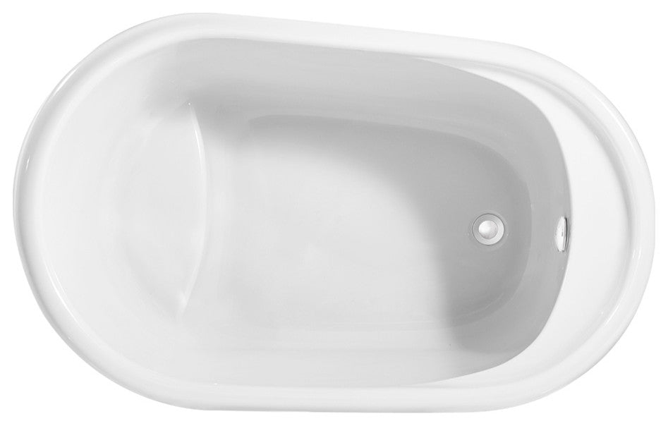 51" Streamline NPT92040WH Freestanding Tub With Internal Drain