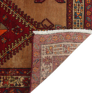 Semi Antique Huri Brown/Red Runner, 3'5x9'6