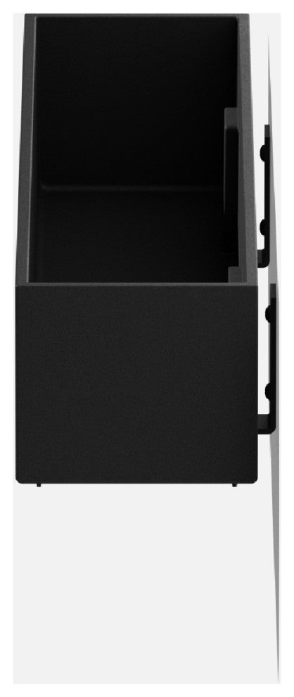 Veadek Geo Series Hanging Planter, Black, 16", 2 Pack