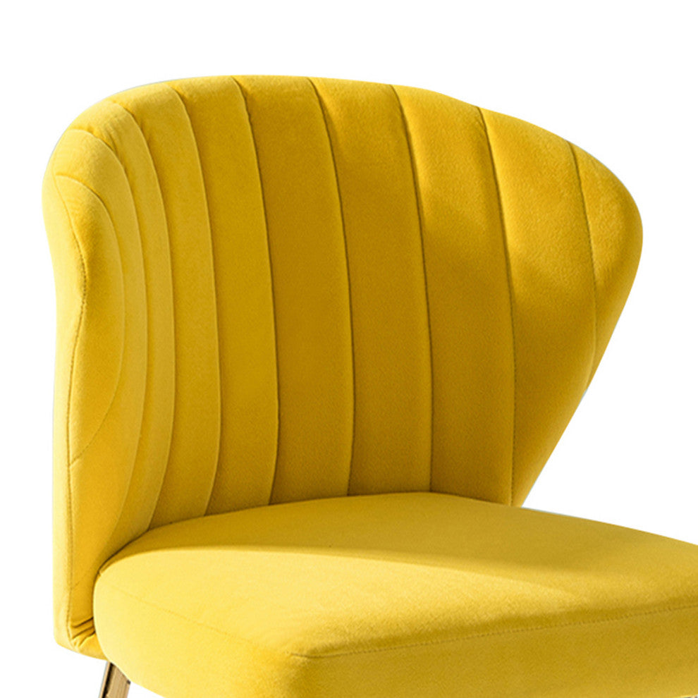Milia Dining Chair Set of 4, Yellow