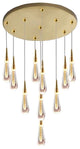 MIRODEMIÂ® Villefranche-sur-Mer Water Drop Design Crystal Chandelier, 10 Lights