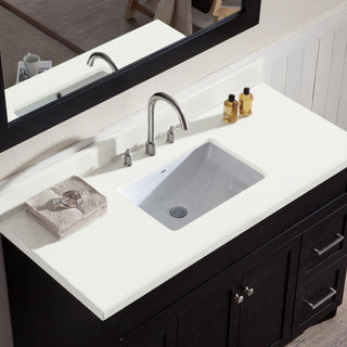 Hamlet 49" Single Sink Vanity Set, Black, With Mirror, Quartz Countertop