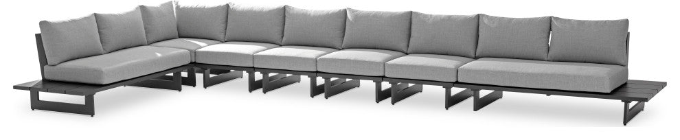 Maldives Grey Water Resistant Fabric Outdoor Patio Modular Sectional