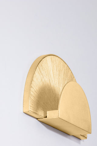 Homecrest 7.5" High Vintage Gold Leaf Wall Sconce