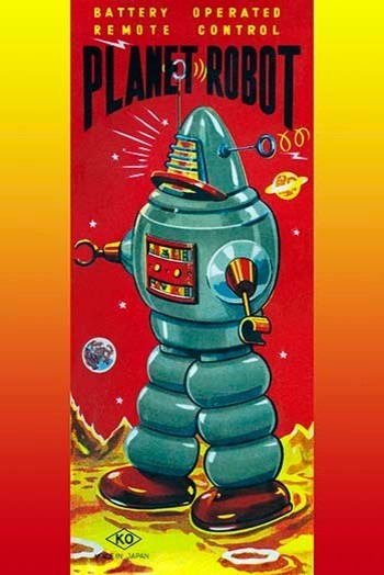 Planet Robot- Canvas Poster 20" x 30"