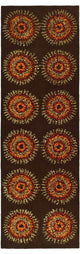 Safavieh Soho soh719b Polka Dots Rug, Brown/Gold, 2'6"x8'0" Runner