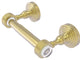 Pacific Grove 2-Post Toilet Paper Holder with Groovy Accents, Satin Brass