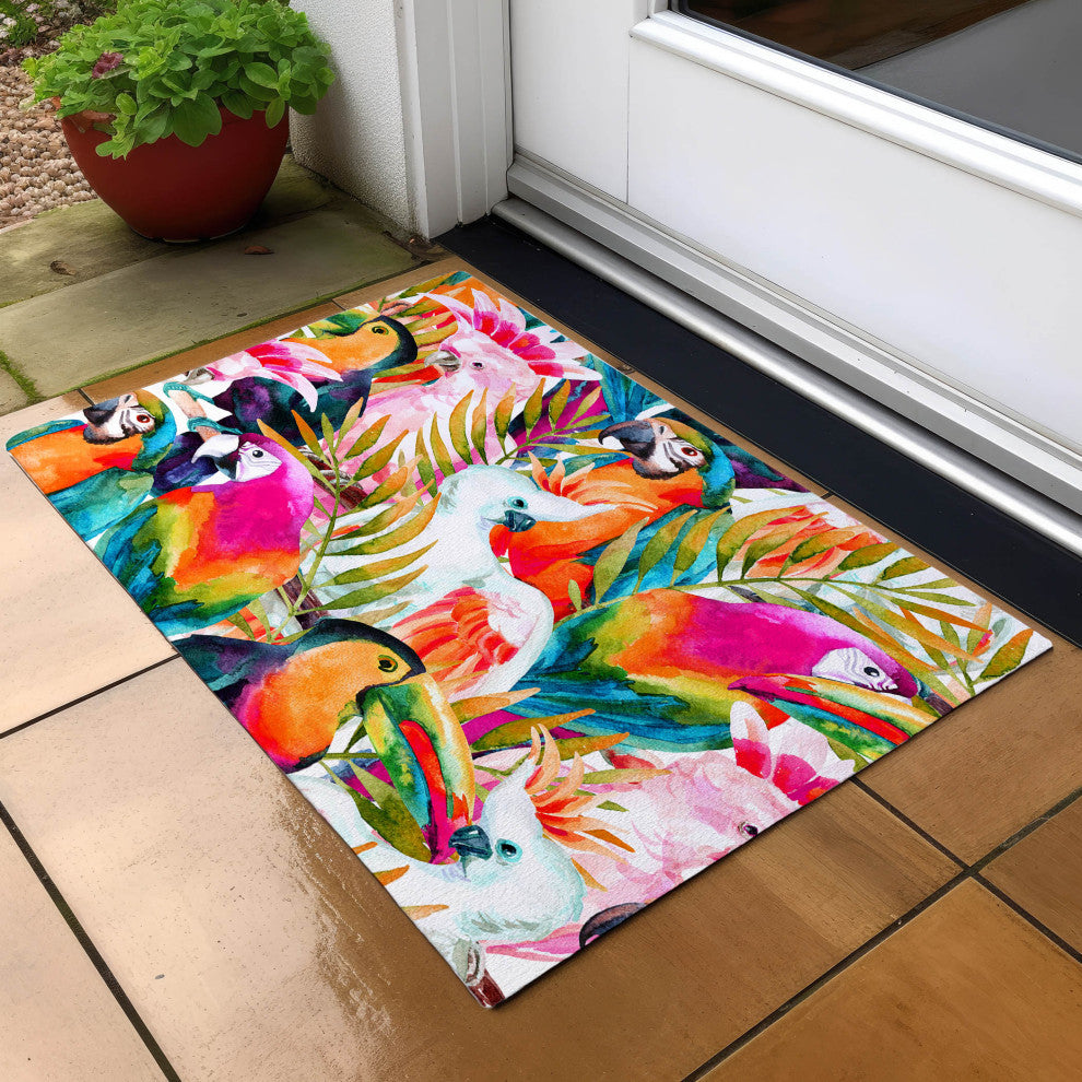 Indoor/Outdoor Tropics TC5 Confetti Machine Washable 1'8" x 2'6" Rug