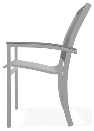 Bazza Sling Stackable Outdoor Dining Chair, James/Graphite