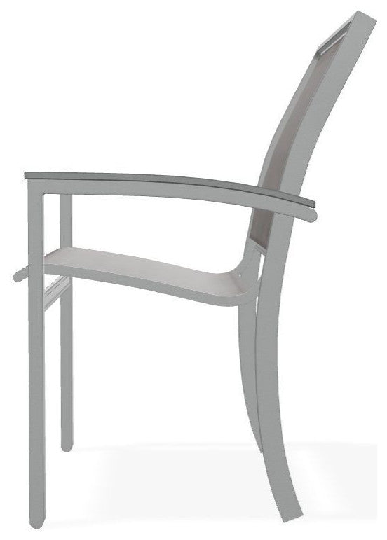 Bazza Sling Stackable Outdoor Dining Chair, James/Graphite