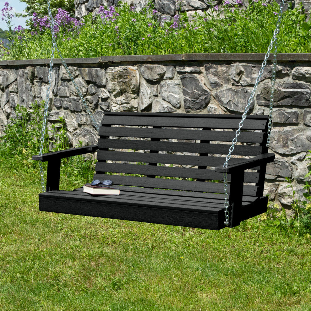Soren Porch Swing 4', Black