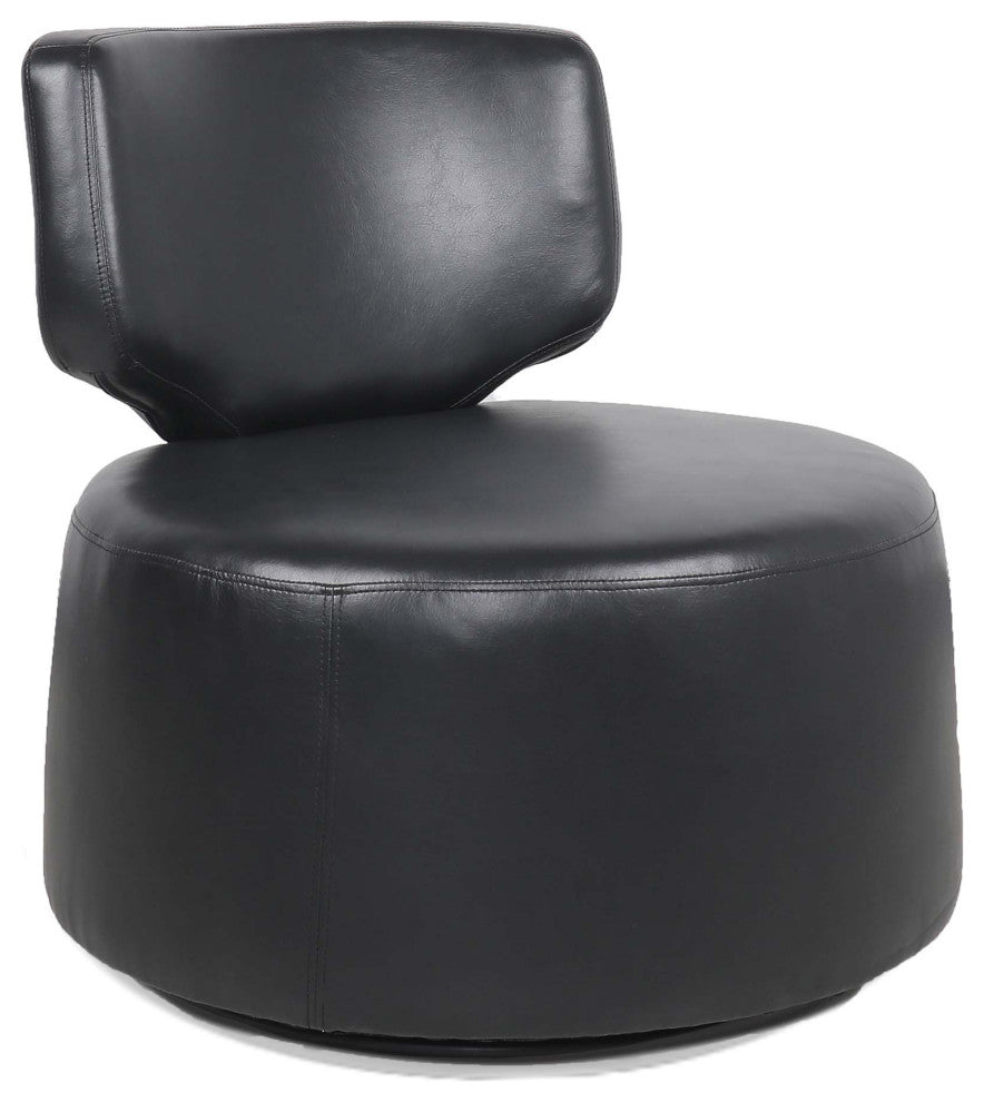 Faux Leather/Fabric Side Chair with Metal Base, Black, 29'' X 29''