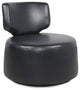 Faux Leather/Fabric Side Chair with Metal Base, Black, 29'' X 29''