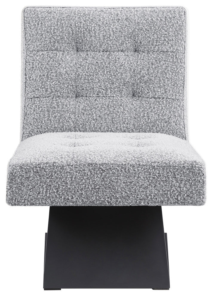 Zeal Boucle Fabric Upholstered Accent Chair, Grey