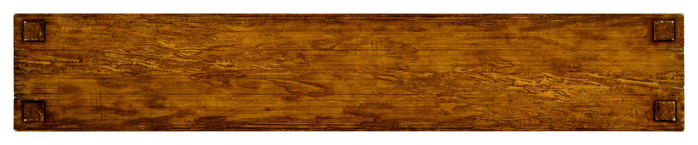 Country Walnut Four Drawer Console