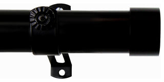 Cap 1.5" Curtain Rod 115-165", Black