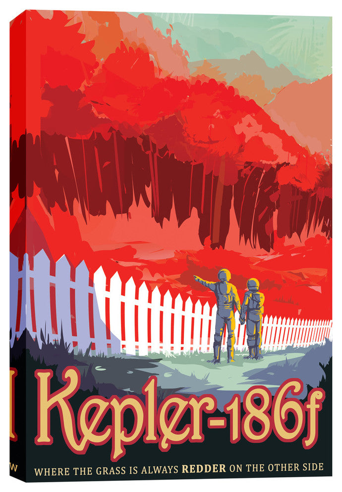 Epic Graffiti "Visions of the Future: Kepler-186f" Giclee Canvas Art, 26"x40"