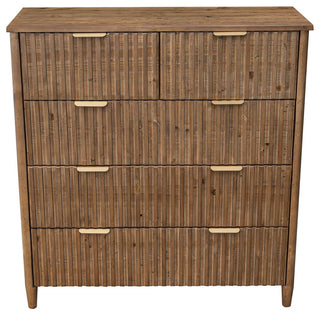 Britanica 5-Drawer Reclaimed Pine Chest, Brown
